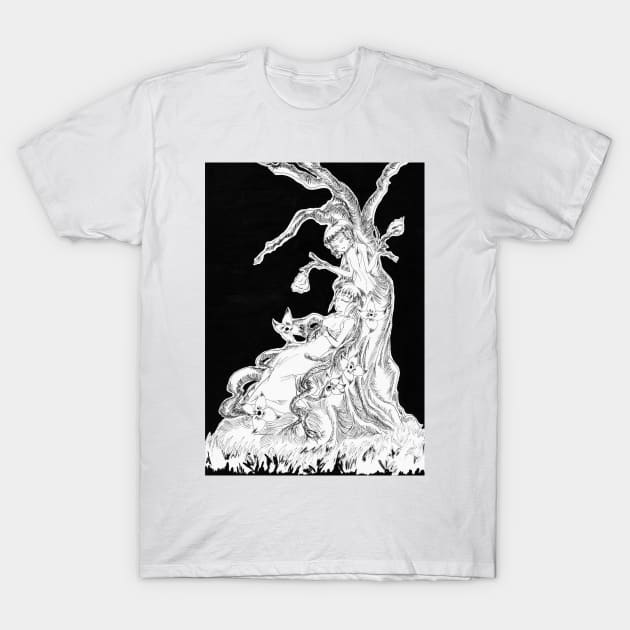 Sleeping in Solitude T-Shirt by Dearly Mu